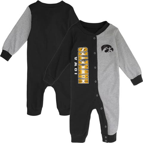 Cincinnati Bengals Baby Black Half Time Coverall Long Sleeve Romper