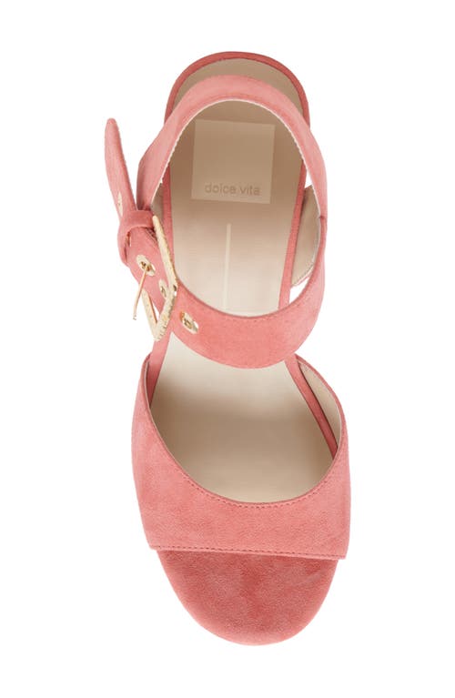 Shop Dolce Vita Bobby Platform Sandal In Coral Suede