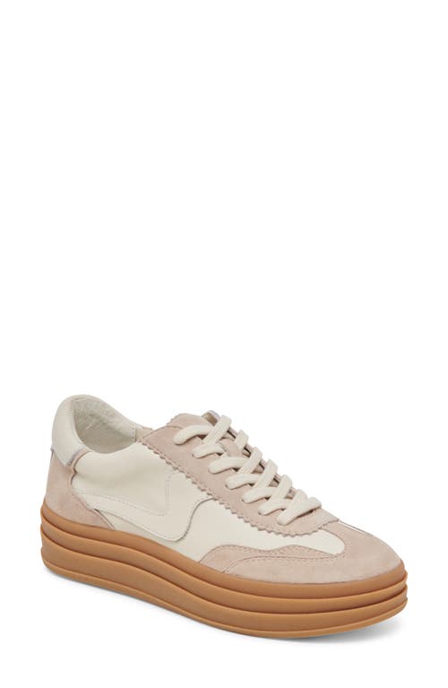 Shop Dolce Vita Notice X Platform Sneaker In Ivory Multi Suede