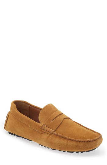 Nordstrom Driving Penny Loafer In Brown