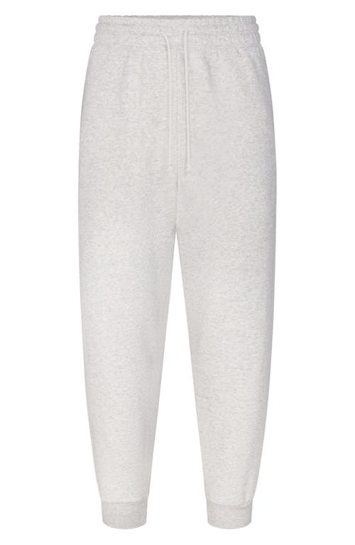 Skims Mens Light Heather Grey Tapered Soft-knit Cotton-blend Jogging Bottoms In Light Heather Grey
