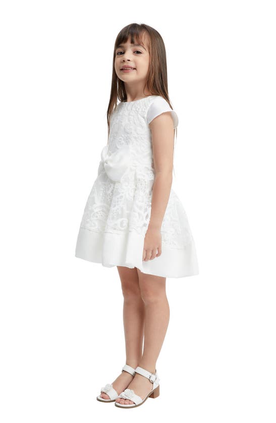 Shop Bardot Junior Kids' Ava Starlet Embroidered Party Dress In Ivory