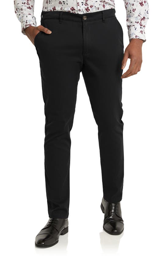 Shop Johnny Bigg Jayden Slim Fit Stretch Cotton Pants In Black