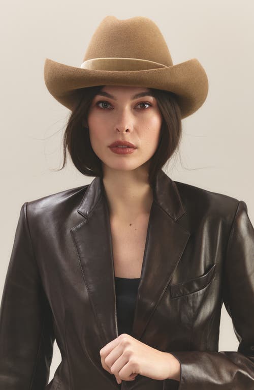 Gigi Burris Millinery Belle Felt Western Hat In Walnut