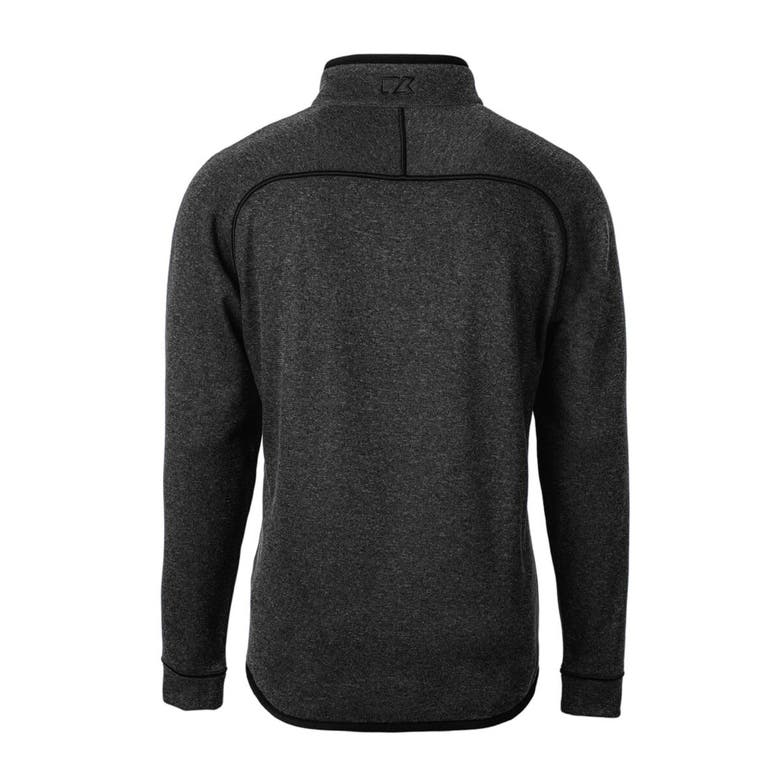 Shop Cutter & Buck Heather Charcoal Seattle Mariners City Connect Big & Tall Mainsail Sweater-knit Half-z