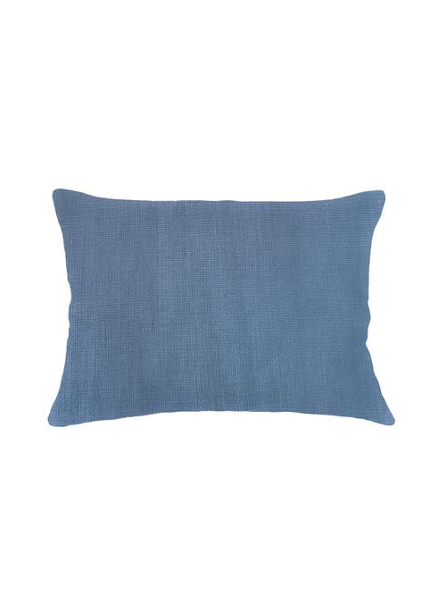 Anaya So Soft Linen Pillow Down Alternative Insert In Stonewashed Blue