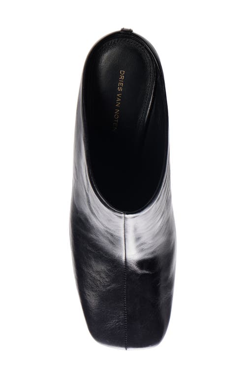 Shop Dries Van Noten Dented Wedge Mule In Black