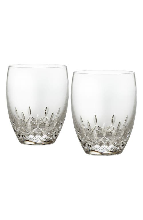 Waterford Lismore Essence Set of 2 Lead Crystal Double Old-Fashioned Glasses in Clear at Nordstrom