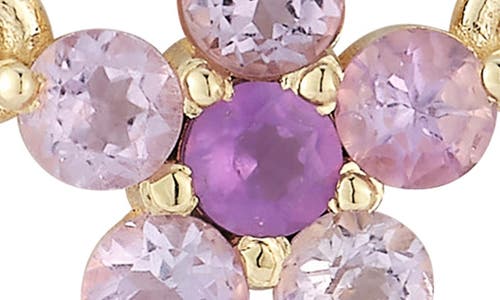 Ember Fine Jewelry Amethyst Flower Pendant Necklace In Gold