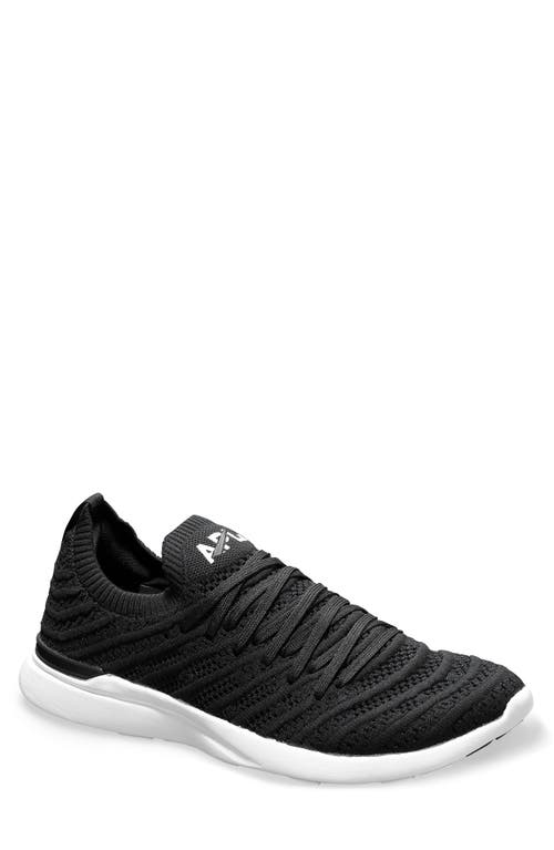 APL TechLoom Wave Hybrid Running Shoe in Black/White