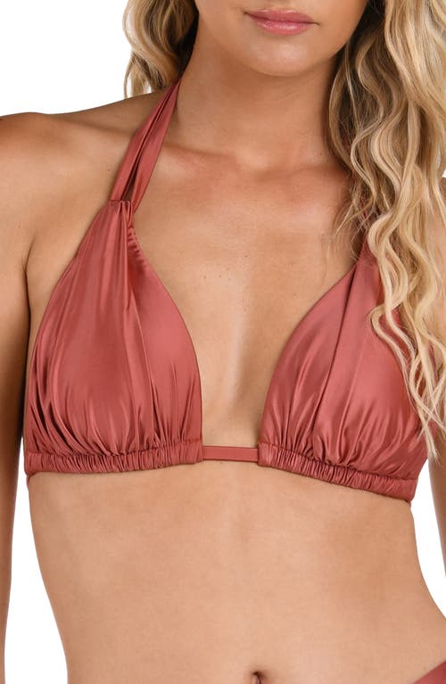 La Blanca Earth Halter Bikini Top In Sienna