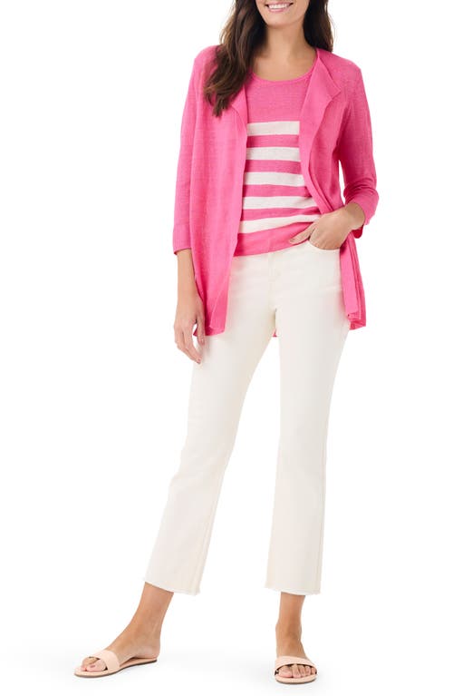 Shop Nic + Zoe Nic+zoe Featherweight Flyaway Cardigan In Wild Pink