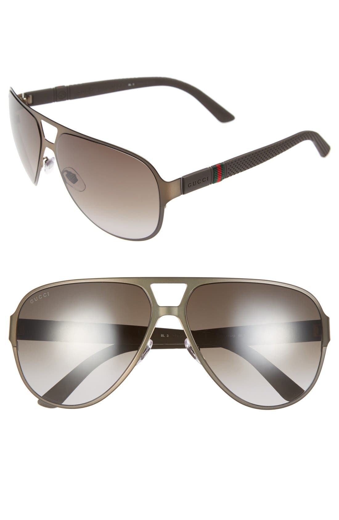 gucci 62mm aviator sunglasses