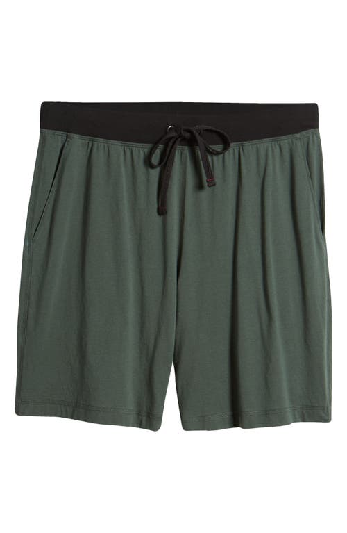 Shop Daniel Buchler Peruvian Pima Cotton Lounge Shorts In Deep Forest