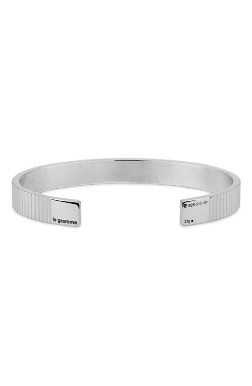 le gramme Men's 23G Sterling Silver Cuff Bracelet