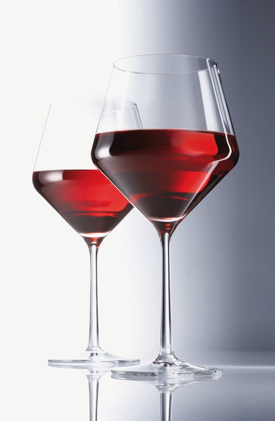 Shop Schott Zwiesel Pure Set Of 6 Burgundy Wine Glasses In Clear
