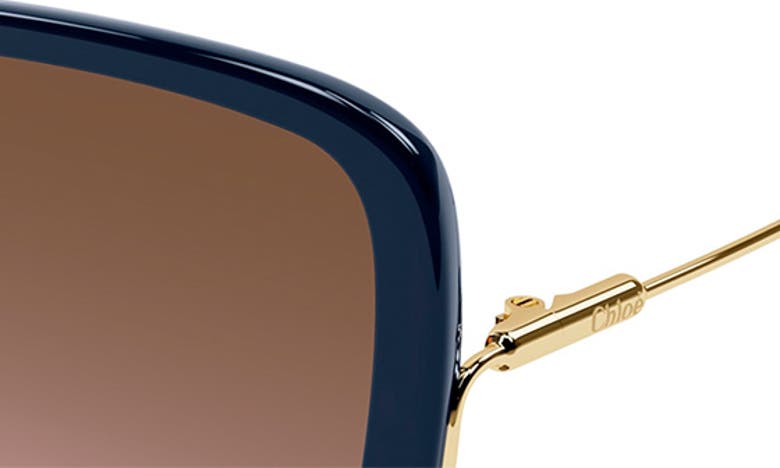 Shop Chloé 57mm Gradient Square Sunglasses In Blue