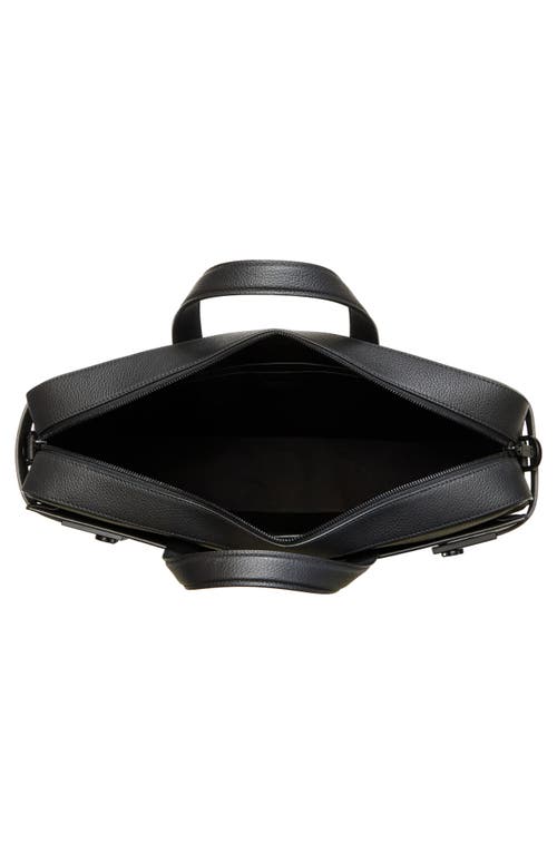 Ferragamo Twins Leather Briefcase In Nero