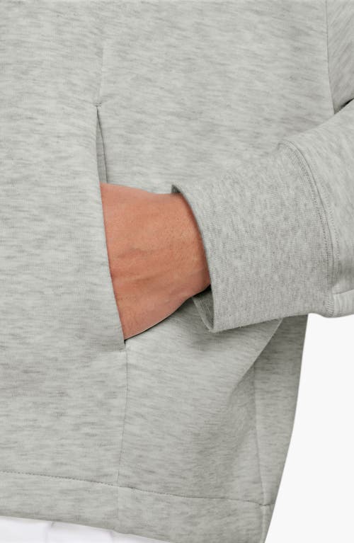Nike Sportswear Oversize Tech Fleece Hoodie In Light Grey Heather/ Black