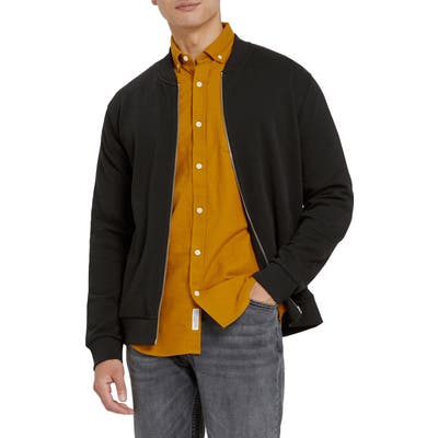 Frank And Oak Fleece Bomber Jacket, Black