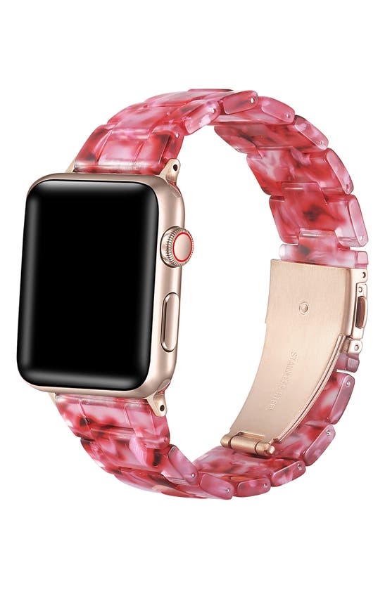 The Posh Tech Claire Resin 20mm Apple Watch® Bracelet Watchband In Red Multicolor