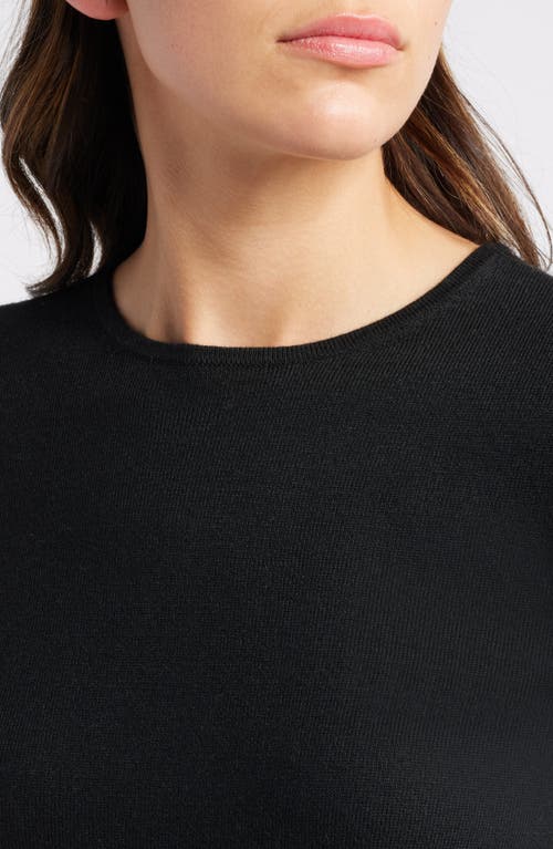 Shop Treasure & Bond Short Sleeve Crewneck Sweater In Black