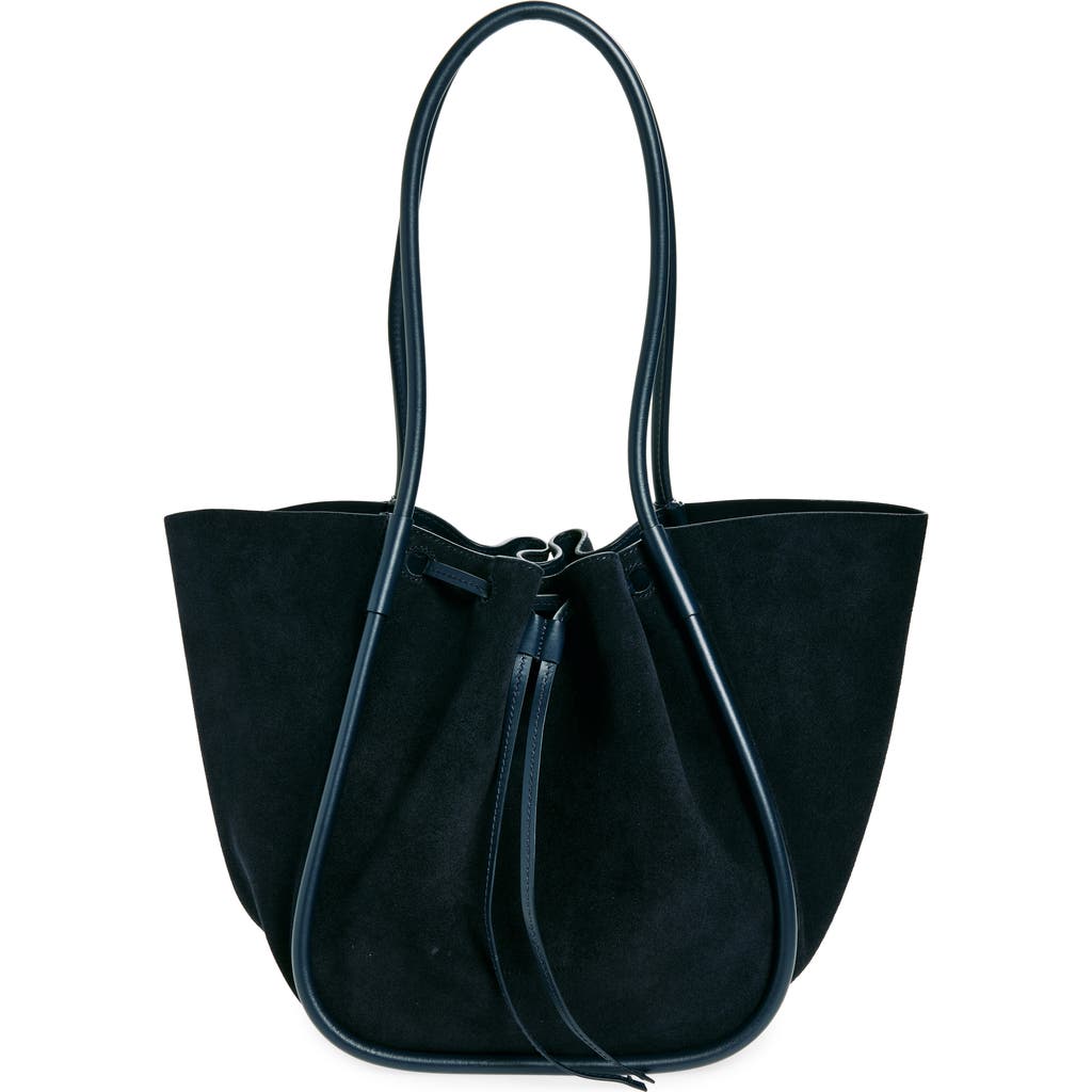 Proenza Schouler Large Ruched Tote Bag In Deep Navy