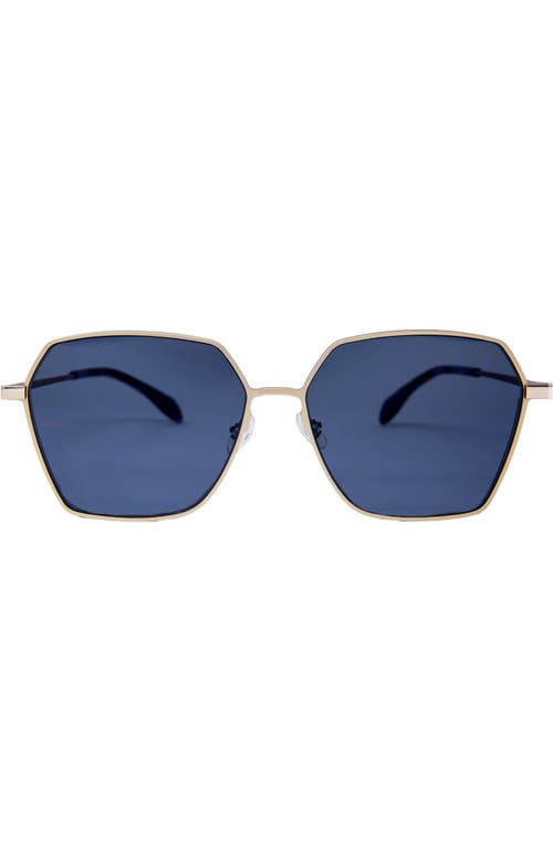 MITA SUSTAINABLE EYEWEAR Tuscany 63mm Oversized Square Sunglasses in Matte Gold /Smoke Gradient