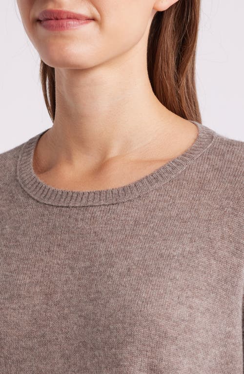 Shop Griffen Colorblock Wool & Cashmere Crewneck Sweater In Mink/oat