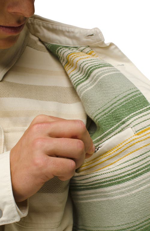 Prana Grover Flannel Lined Canvas Jacket In Chalk