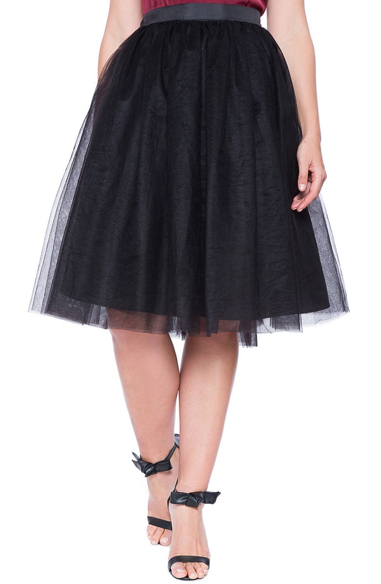 ELOQUII Tulle Midi Skirt (Plus Size) | Nordstrom