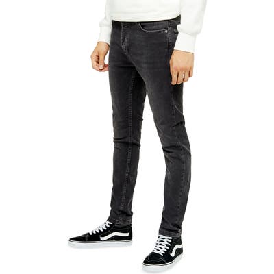 Topman Tyler Skinny Fit Jeans, Black