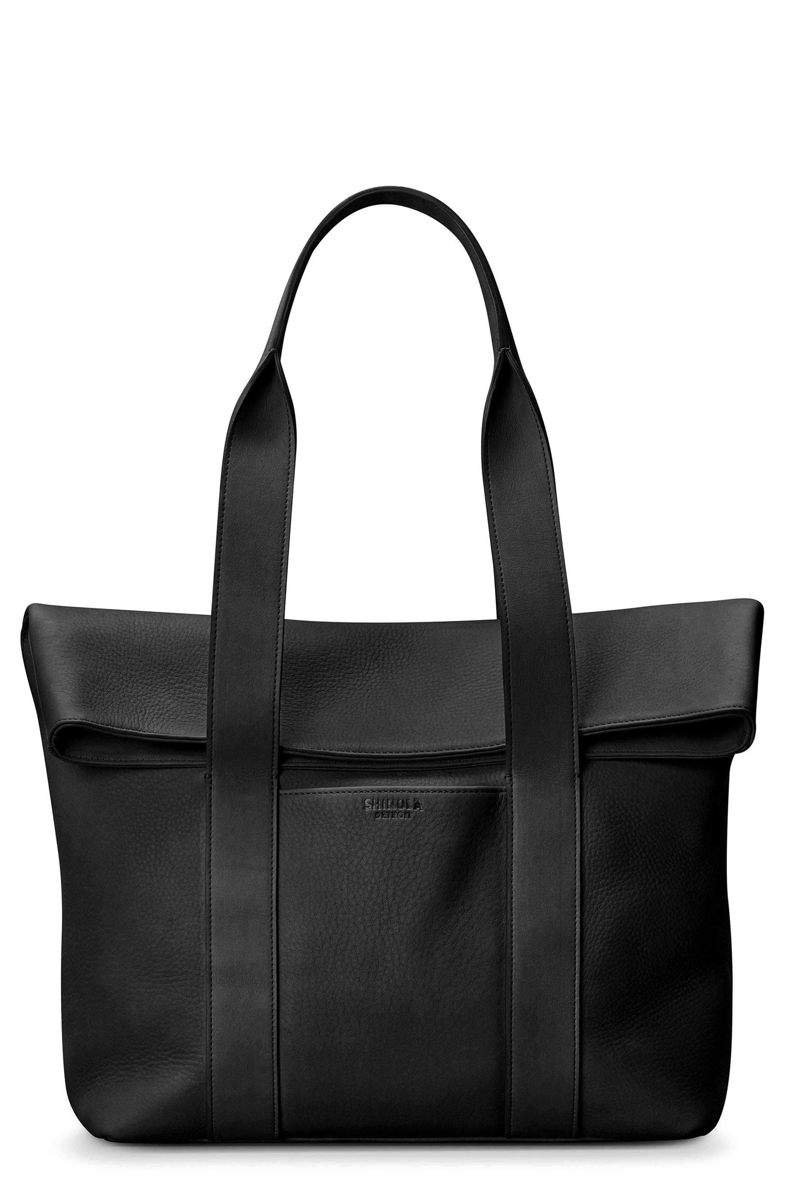 shinola zip shoulder tote