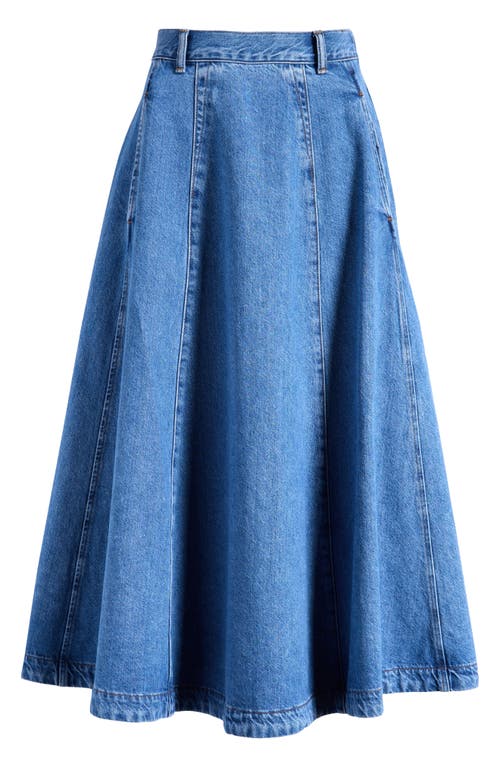 MADEWELL MADEWELL CIRCLE DENIM MIDI SKIRT 