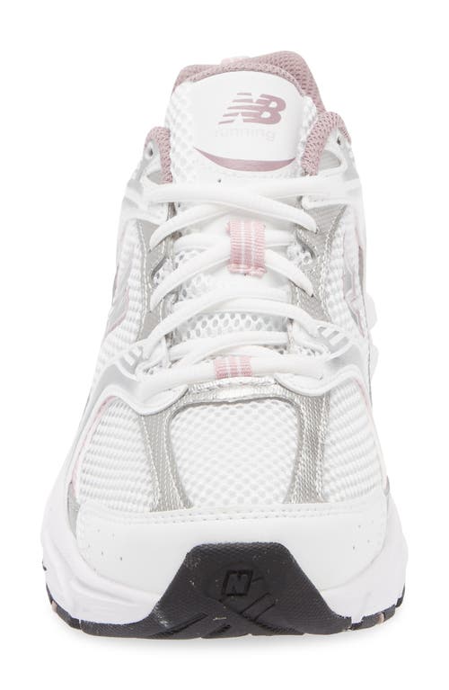 Shop New Balance Gender Inclusive 530 Sneaker In White/silver Metallic