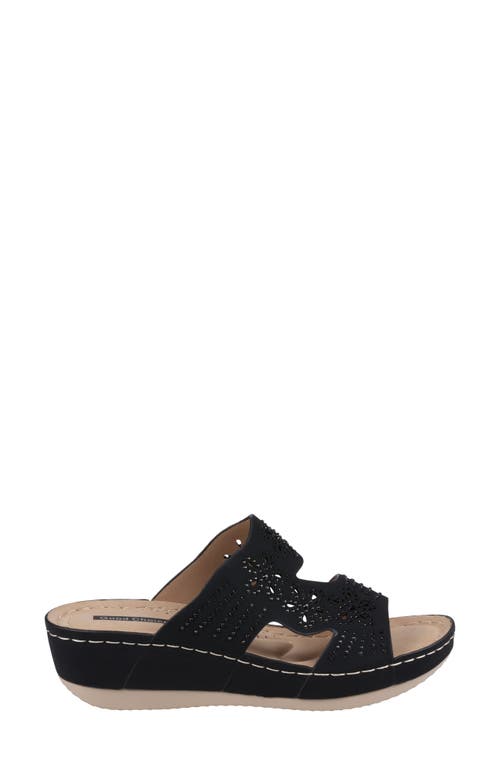 Shop Good Choice New York Santiago Platform Wedge Slide Sandal In Black