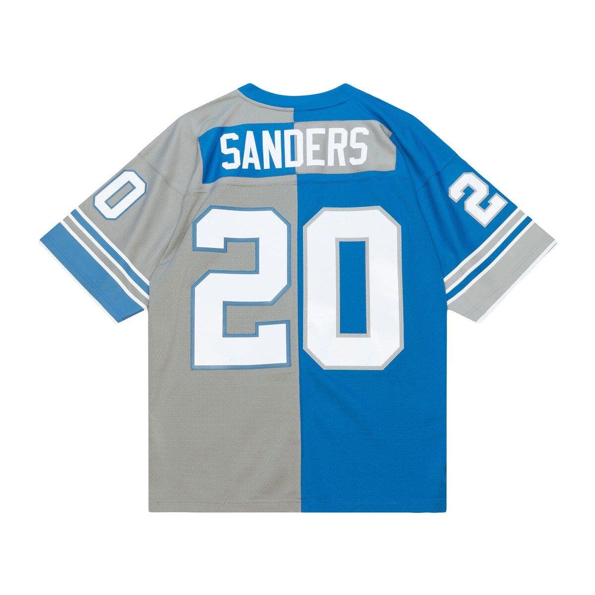 Mitchell & Ness Men's Mitchell & Ness Barry Sanders Silver/Blue Detroit