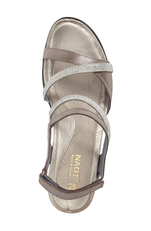 Naot Innovate Sandal In Silver/beige Leather