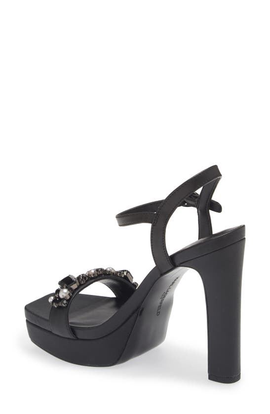 Shop Karl Lagerfeld Paris Jala Jewel Platform Sandal In Black