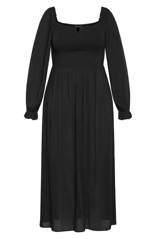 Shop City Chic Addyson Long Sleeve Maxi Dress In Black