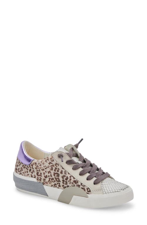 Dolce Vita Zina Sneaker in White Leopard Calf Hair