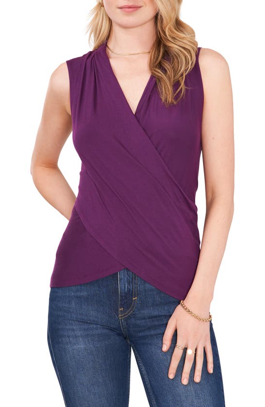 1.state Surplice Sleeveless Top In Plum Purple