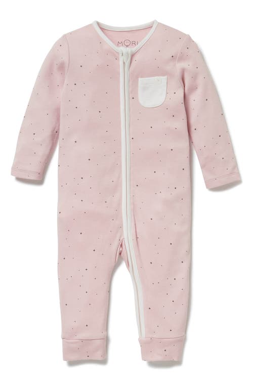 MORI Stripe Fitted One-Piece Pajamas in Stardust at Nordstrom