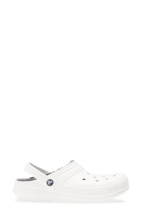 Shop Crocs ™ Classic Lined Slipper In White/grey