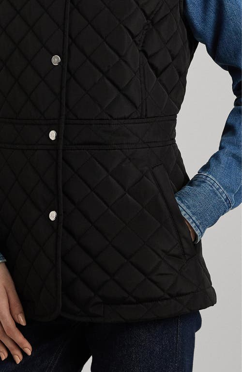 Shop Lauren Ralph Lauren Diamond Quilted Vest In Black