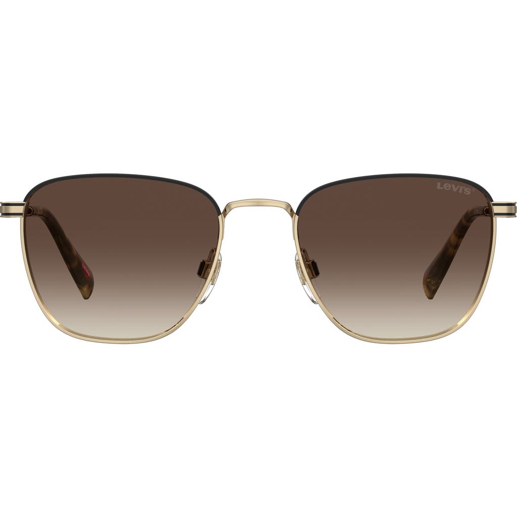 Levi's 52mm Gradient Rectangular Sunglasses In Brown
