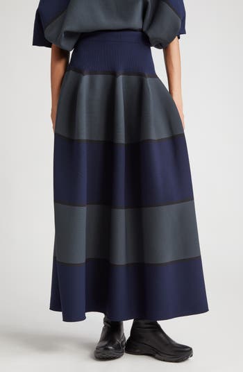 CFCL Pottery Stripe Recycled Polyester Midi Skirt | Nordstrom