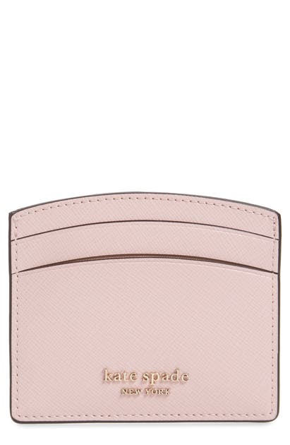 Kate Spade Spencer Leather Card Case In Tutu Pink