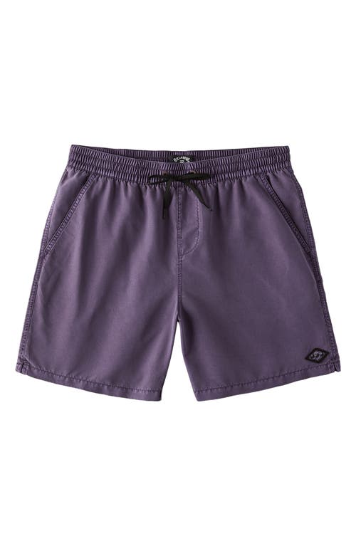 Shop Billabong All Day Layback Swim Trunks In Purple Ash