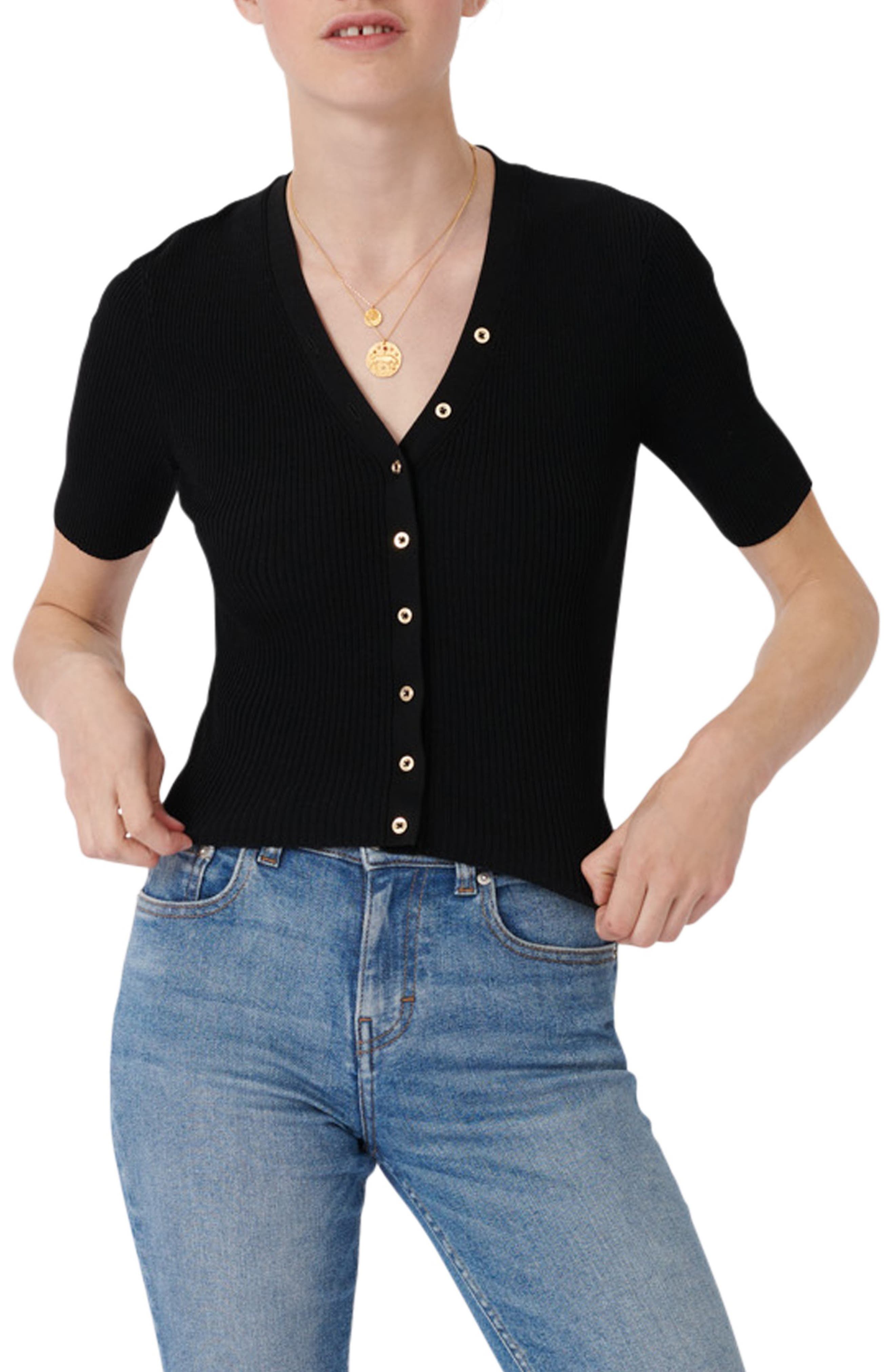 short sleeve cardigan women